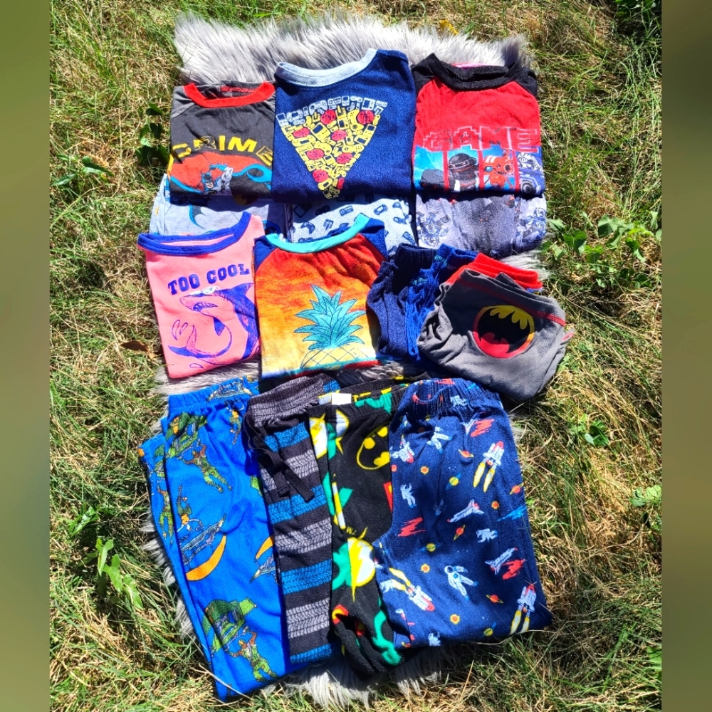 Boys 15pc Pajama Bundle Size 7/8